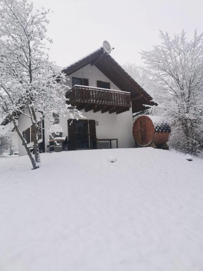 Seepark Kirchheim Ferienhaus Bei Zeta Mit Sauna Exteriér fotografie